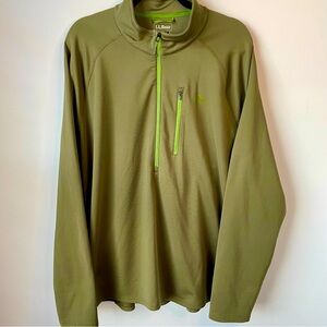 L.L. Bean Men’s Quarter-Zip Pullover Lightweight Jacket Slightly Fitted Size XXL